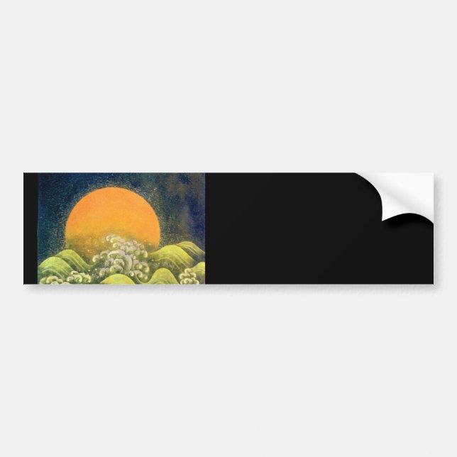Pegatina Para Coche AMATERASU , SUN GODDESS , amarillo verde negro (Frente)
