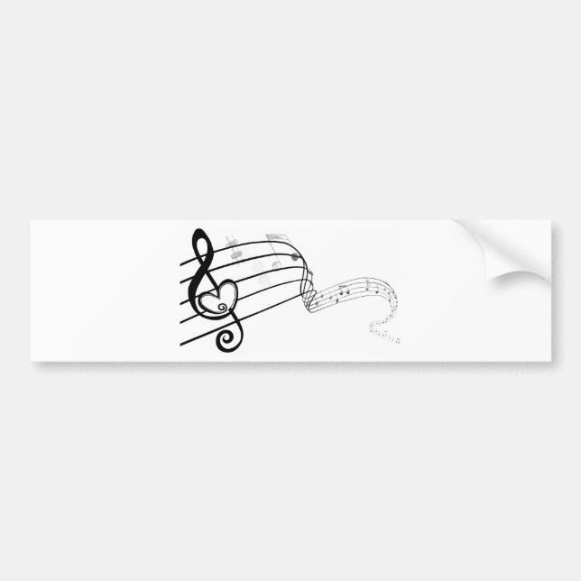 Pegatina Para Coche Ame mi música (Frente)