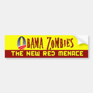 Pegatina Para Coche Amenaza del rojo del zombi de Obama