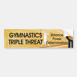 Pegatina Para Coche Amenaza SUPERIOR del triple de la gimnasia