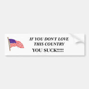 Pegatina Para Coche AmericanFlag01, SI USTED NO AMA ESTE PAÍS,…