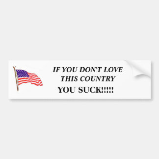 Pegatina Para Coche AmericanFlag01, SI USTED NO AMA ESTE PAÍS,…