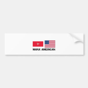 Pegatina Para Coche Americano de la Isla de Man