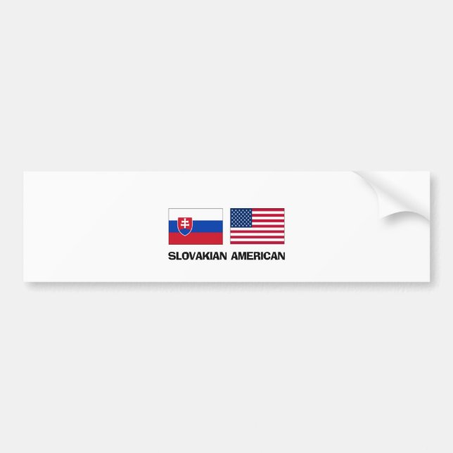 Pegatina Para Coche Americano eslovaco (Frente)