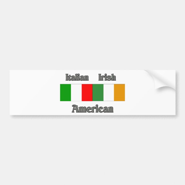 Pegatina Para Coche Americano irlandés italiano (Frente)