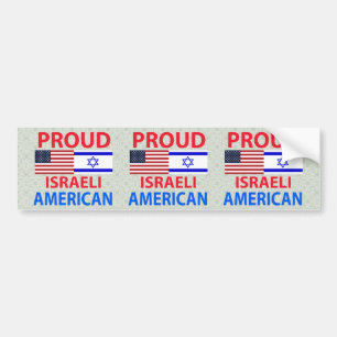 Pegatina Para Coche Americano israelí orgulloso