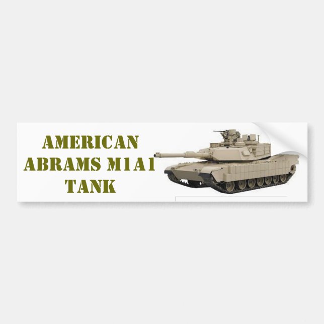 PEGATINA PARA COCHE AMERICANO M1A1 ABRAMS TANK (Frente)