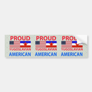 Pegatina Para Coche Americano yugoslavo orgulloso