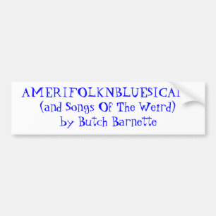 Pegatina Para Coche AMERIFOLKNBLUESICANA (y canciones del extraño)