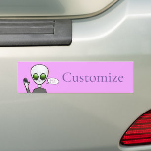 Pegatina Para Coche Amigable Waving Alien Thunder_Cove