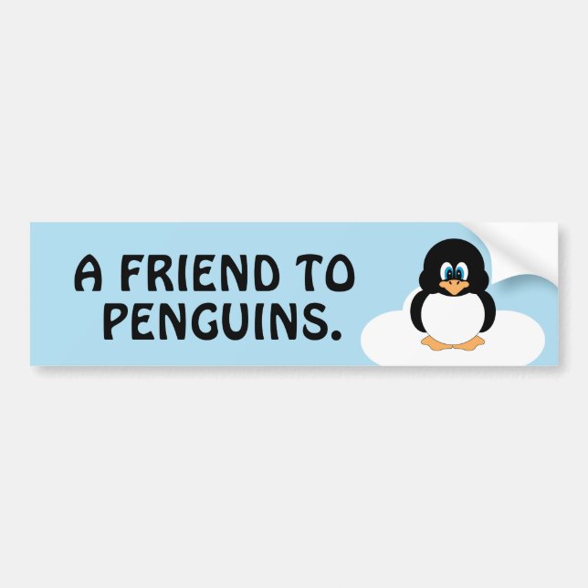 Pegatina Para Coche Amigo a los pingüinos (Frente)
