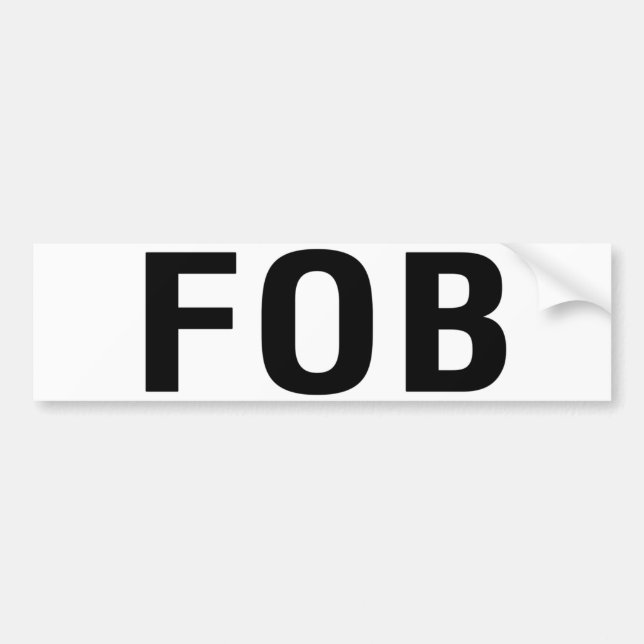 Pegatina Para Coche Amigo de FOB de Bill W (Frente)