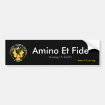 Amino Et Fide Bumper Sticker