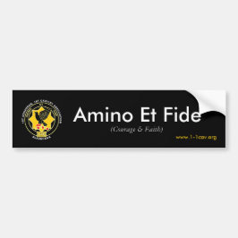 Pegatina Para Coche Amino Et Fide Bumper Sticker
