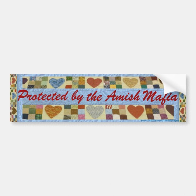 Pegatina Para Coche Amish Mafia Protection, Bumper Sticker! (Frente)