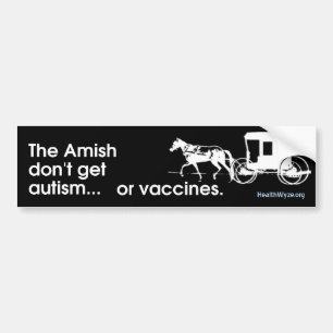Pegatina Para Coche Amish ningún autismo