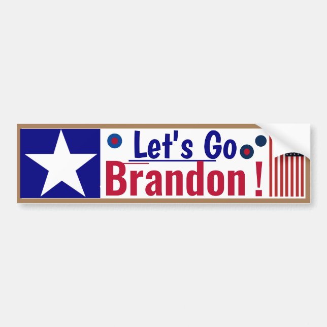 Pegatina Para Coche Amistoso Vamos Brandon Bumper Sticker (Frente)
