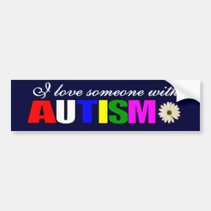Pegatina Para Coche Amo a alguien que tiene autismo