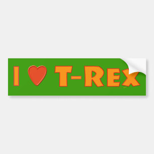 Pegatina Para Coche Amo a amantes del dinosaurio de Rex del