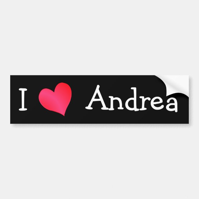 Pegatina Para Coche Amo a Andrea (Frente)