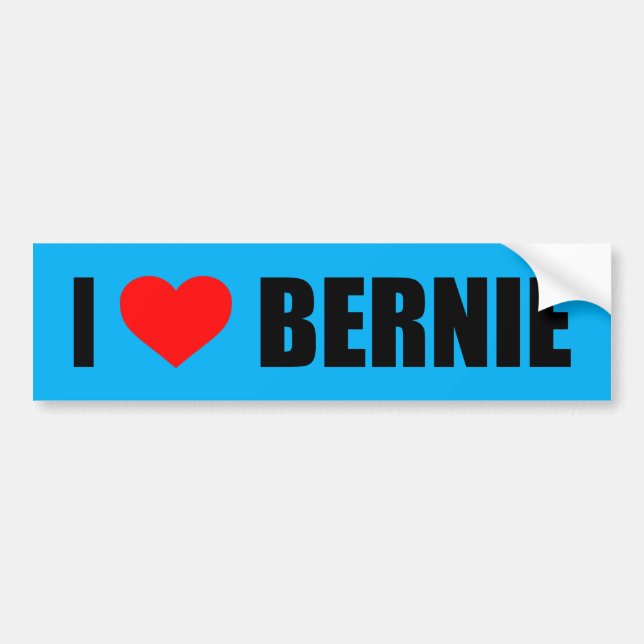 PEGATINA PARA COCHE "AMO A BERNIE" (Frente)