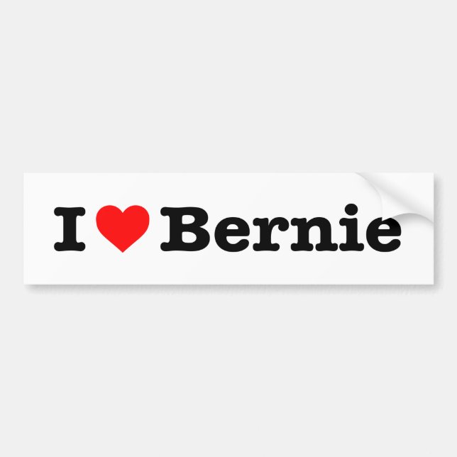 PEGATINA PARA COCHE "AMO A BERNIE " (Frente)