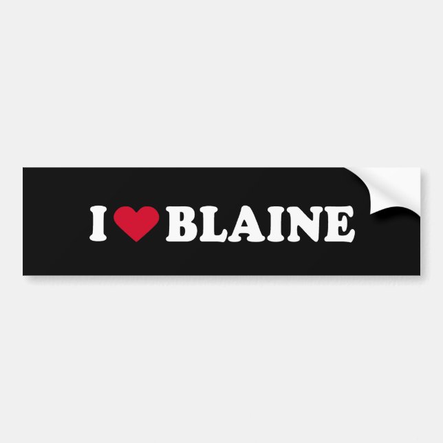 PEGATINA PARA COCHE AMO A BLAINE (Frente)