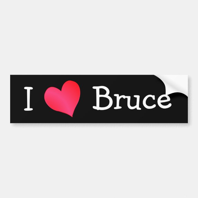 Pegatina Para Coche Amo a Bruce (Frente)
