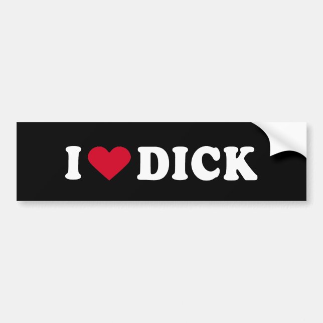 PEGATINA PARA COCHE AMO A DICK (Frente)