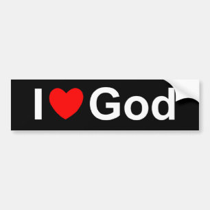 Pegatina Para Coche Amo a dios (del corazón)