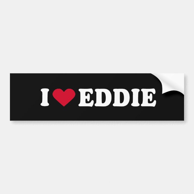 PEGATINA PARA COCHE AMO A EDDIE (Frente)