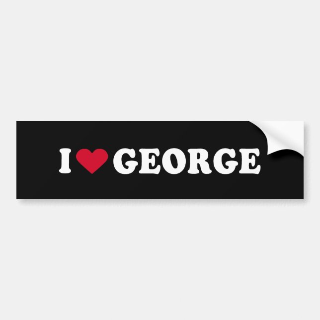 PEGATINA PARA COCHE AMO A GEORGE (Frente)