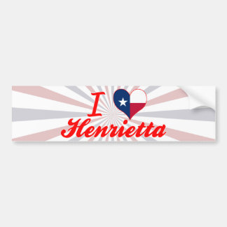 Pegatina Para Coche Amo a Henrietta, Tejas