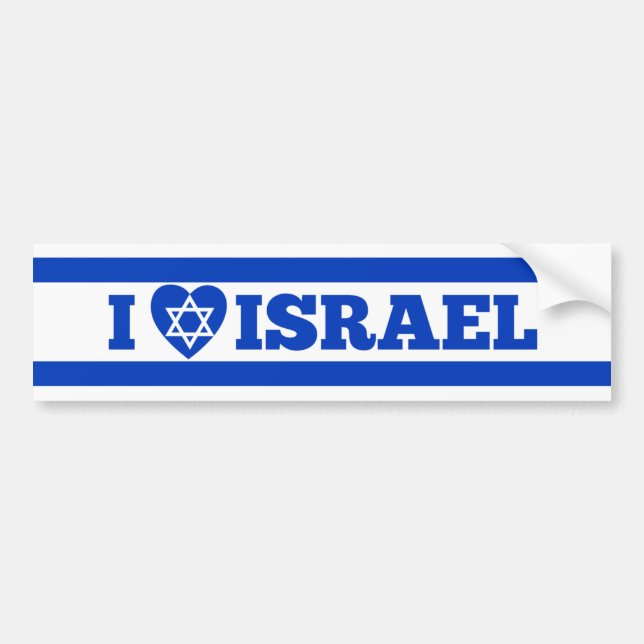 Pegatina Para Coche Amo a Israel (Frente)