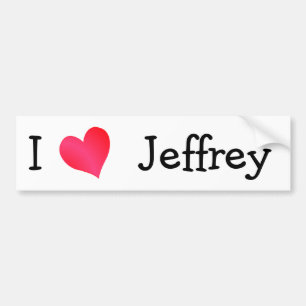 Pegatina Para Coche Amo A Jeffrey