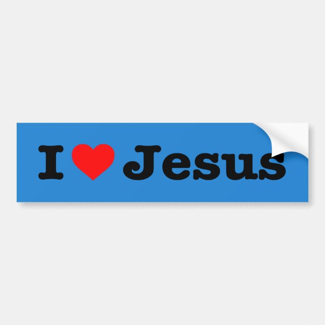 PEGATINA PARA COCHE "AMO A JESÚS" (Frente)