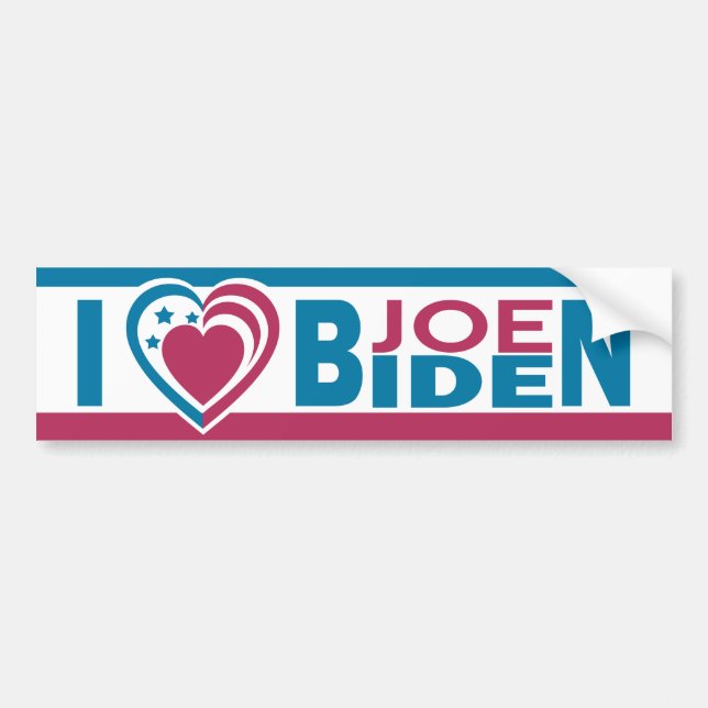 Pegatina Para Coche Amo a Joe Biden (Frente)