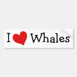 Pegatina Para Coche Amo a las ballenas