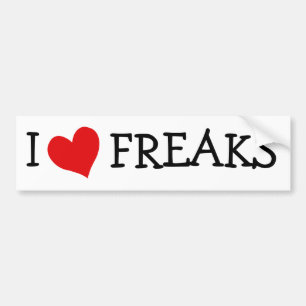 Pegatina Para Coche Amo a los Freaks