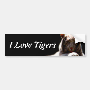 Pegatina Para Coche Amo a los Tigres
