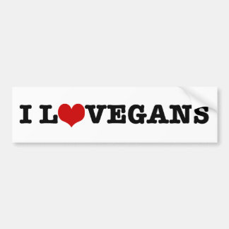 Pegatina Para Coche Amo a los Vegans