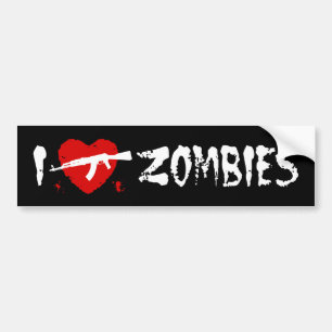 Pegatina Para Coche Amo a los zombies