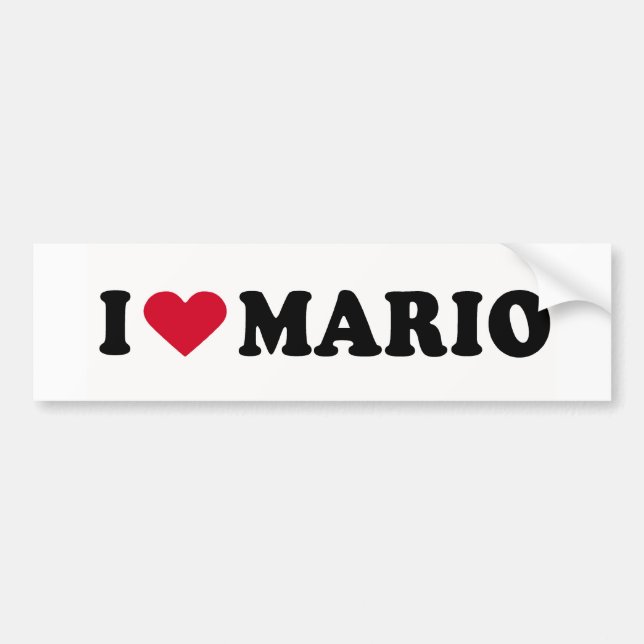 PEGATINA PARA COCHE AMO A MARIO (Frente)