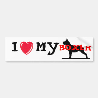 Pegatina Para Coche Amo a mi boxeador