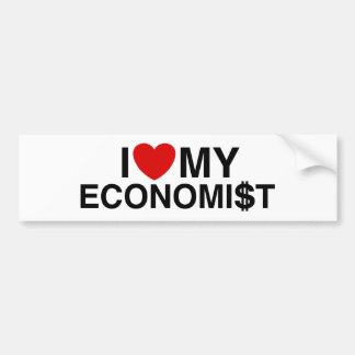 Pegatina Para Coche Amo a mi economista
