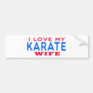 Pegatina Para Coche Amo a mi esposa del karate