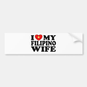 Pegatina Para Coche Amo a mi esposa filipina
