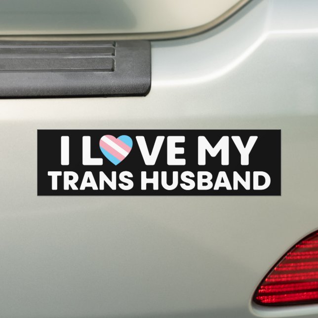 Pegatina Para Coche Amo a mi esposa transgénero LGBT (en coche)