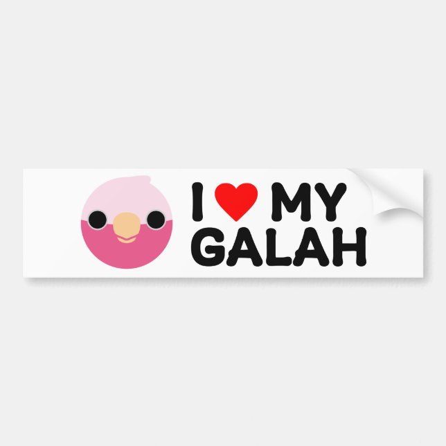 PEGATINA PARA COCHE AMO A MI GALAH (Frente)