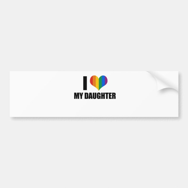 Pegatina Para Coche Amo a mi hija gay (Frente)